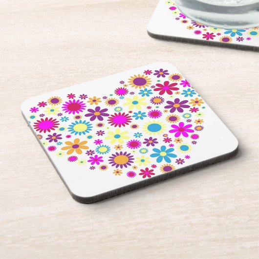 幸せな花 コースター (左側)