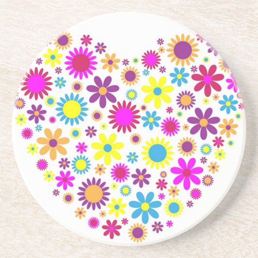 幸せな花 コースター (正面)