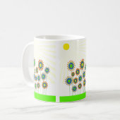 幸せな花 コーヒーマグカップ (正面左)