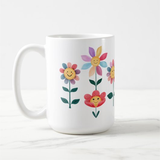 幸せな花 コーヒーマグカップ (左)