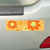 幸せな花 バンパーステッカー (車上)