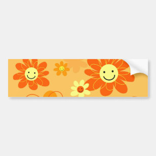 幸せな花 バンパーステッカー