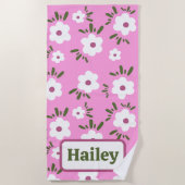 幸せな花 ビーチタオル (正面)