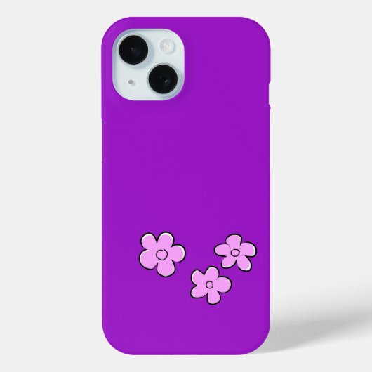 幸せな花 – ピンクと紫 Case-Mate iPhoneケース (裏面)