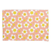 幸せな花 – ピンク 枕カバー (正面)