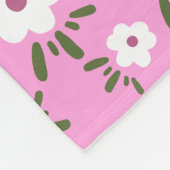 幸せな花 フリースブランケット (角)