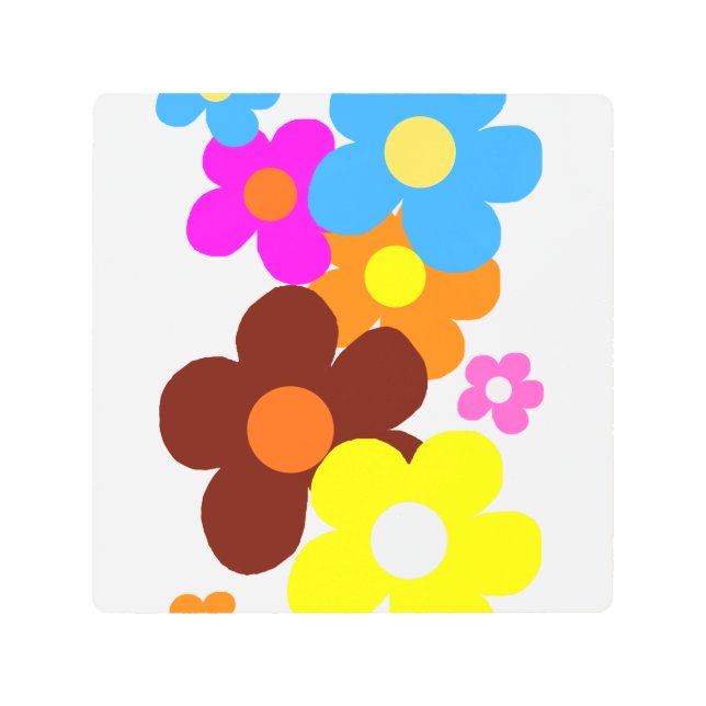 幸せな花 メタルプリント (正面)