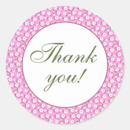 幸せな花 ラウンドシール