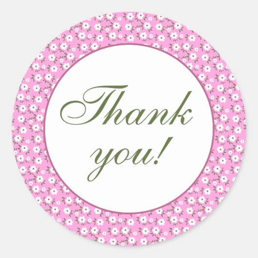 幸せな花 ラウンドシール (正面)