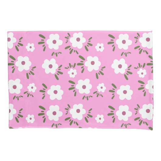 幸せな花 枕カバー (正面)