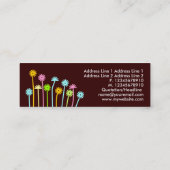 幸せな花（濃い茶色） スキニー名刺 (裏面)