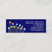 幸せな花(濃い青) スキニー名刺 (裏面)