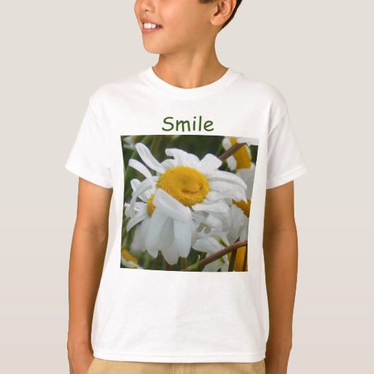 幸せな花 - 笑顔のヒマワリ Tシャツ (正面)