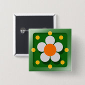 幸せな花 缶バッジ (正面&裏面)