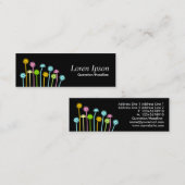 幸せな花（黒） スキニー名刺 (正面/裏面)