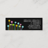 幸せな花（黒） スキニー名刺 (裏面)