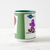 幸せな芸術の歩行 マグカップ (中央)