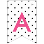 幸せな菓子16はピンク及び黒い化粧及び縞で飾ります バンティングフラッグ (第3の旗)