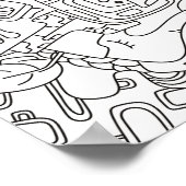 幸せな落書き:世界一周ぬりえページ ポスター (角)