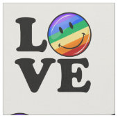 幸せな虹の旗のゲイLGBTとの愛 ファブリック (クローズアップ)