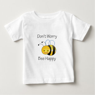 幸せな蜂を心配しないで下さい ベビーTシャツ