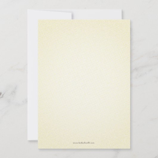 幸せな蜂家族のベビーの性は表示カードを明らかにします 招待状 (裏面)