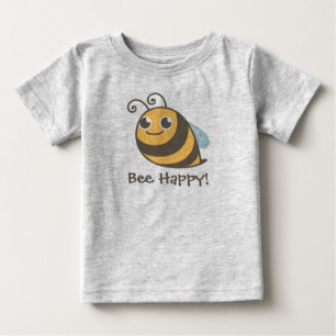 幸せな蜂! のまわりに ベビーTシャツ