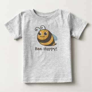 幸せな蜂! のまわりに ベビーTシャツ