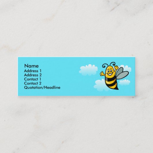 幸せな蜂 スキニー名刺 (正面)