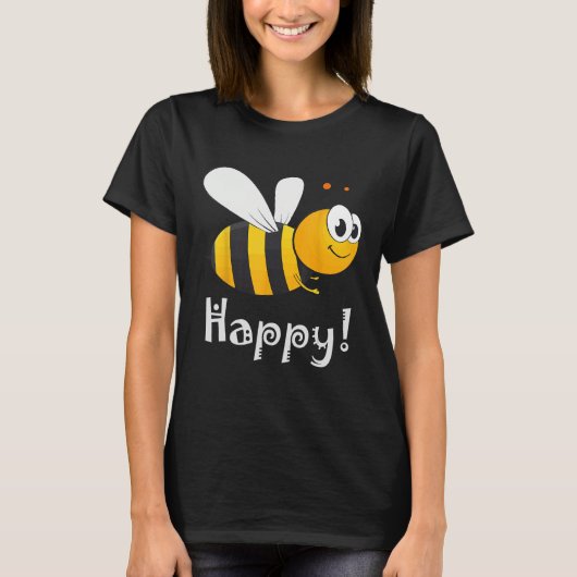 幸せな蜂 明るい蜂 Tシャツ (正面)