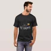 幸せな蜂 - 環境保護のための蜂の死 Tシャツ (正面フル)