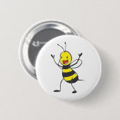 幸せな蜂 缶バッジ (正面&裏面)