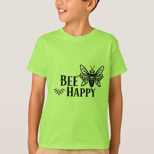 幸せな蜂 Tシャツ (正面)