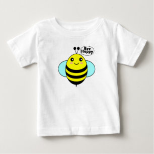 幸せな蜂Tシャツ ベビーTシャツ