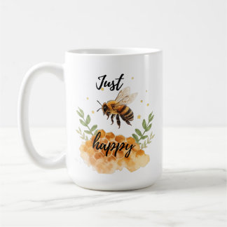 幸せな蜜蜂にしましょう コーヒーマグカップ