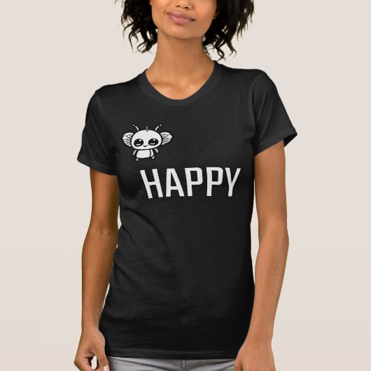 幸せな蜜蜂 :) Tシャツ (正面)