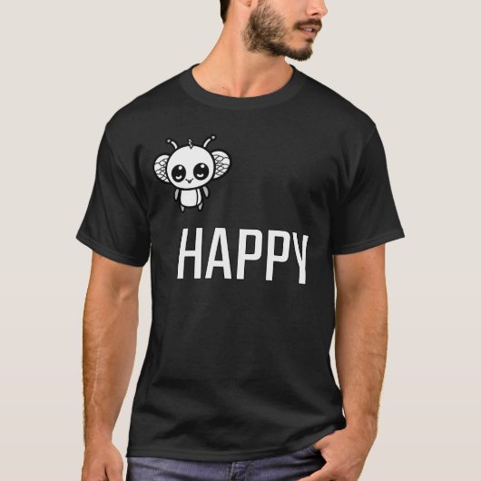 幸せな蜜蜂 :) Tシャツ (正面)
