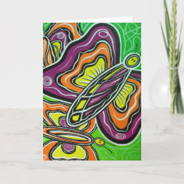 幸せな蝶空白のな挨拶状 カード