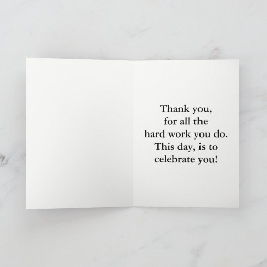 幸せな行政プロフェッショナルの日。 シーズンカード (内部)