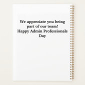 幸せな行政プロフェッショナルの日 プランナー手帳 (裏面)