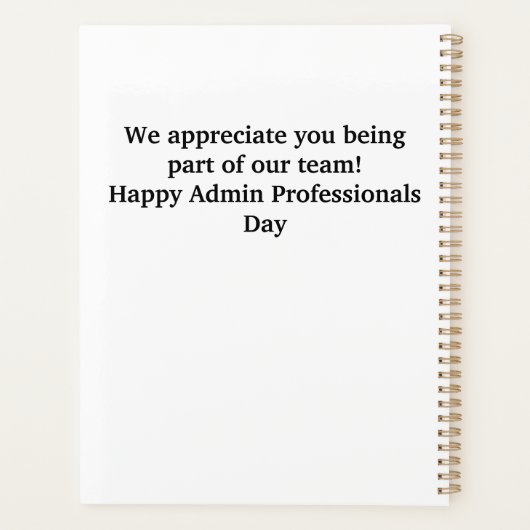 幸せな行政プロフェッショナルの日 プランナー手帳 (裏面)