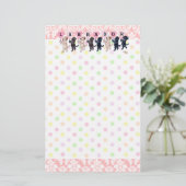 幸せな行進にラブラドールの絵を描くこと 便箋 (スタンド正面)