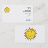 幸せな表面との黄色い夏日曜日 名刺 (正面/裏面)