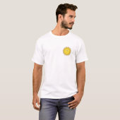 幸せな表面との黄色い夏日曜日 Tシャツ (正面フル)