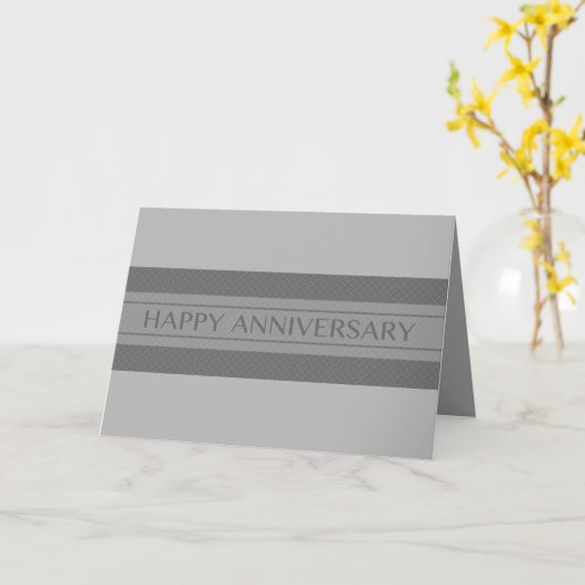 幸せな記念日のストライブ柄 カード (黄色い花)