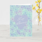 幸せな記念日の夫の挨拶状 カード (黄色い花)