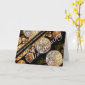 幸せな記念日の挨拶状 カード (黄色い花)