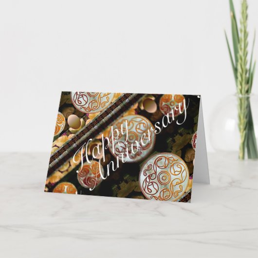 幸せな記念日の挨拶状 カード (正面)