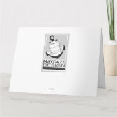 幸せな記念日の灰色のストライプの カード (裏面)