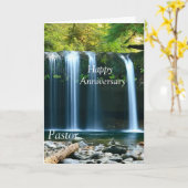 幸せな記念日の牧師 カード (黄色い花)